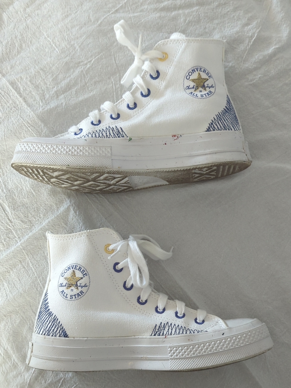 Converse Renew Chuck 70 High Top Stitched White Women 5.5 Men 3.5 - Picture 4 of 9